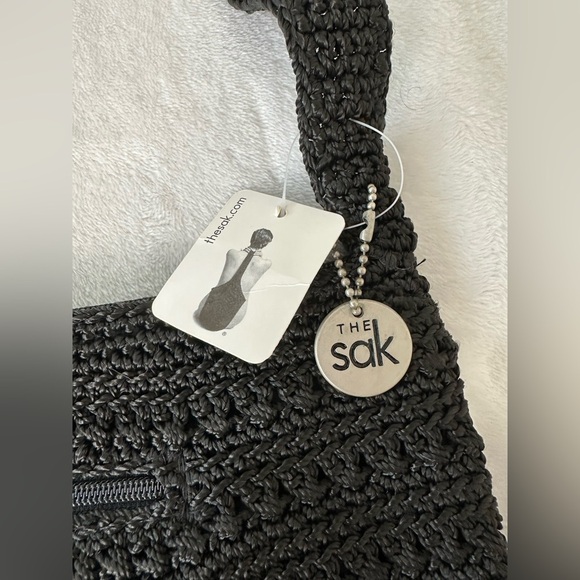 The Sak Black Crochet Shoulder Bag - Picture 2 of 12